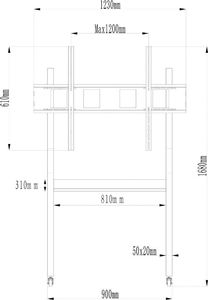 Techly Stojak podłogowy ICA-TR44 30'' - 110'' 5