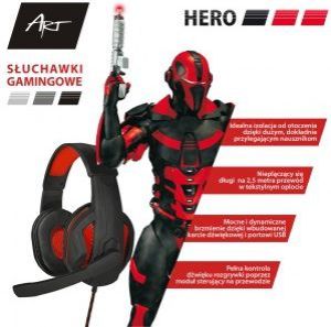 Słuchawki Art Slart Hero Czerwone (SLART HERO) 5