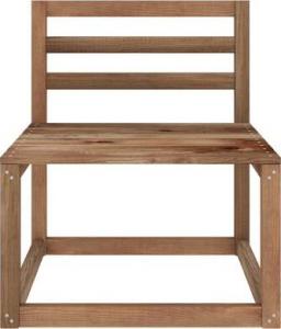 vidaXL Ogrodowe siedzisko z palet, brąz, impregnowana sosna 2