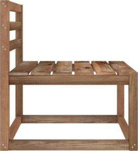 vidaXL Ogrodowe siedzisko z palet, brąz, impregnowana sosna 3