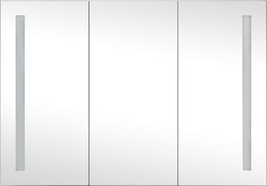 vidaXL Szafka łazienkowa z lustrem i LED, 89x14x62 cm 4