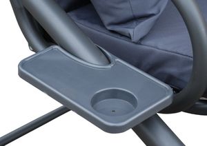 Ramiz Leżanka HUŚTAWKA OGRODOWA 3-4 osobowa regulowany daszek popielaty RAMIZ 3