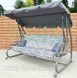 Ramiz HUŚTAWKA OGRODOWA 2w1 Leżanka 3-4 osobowa 214cm x 168 cm x 114 cm huśtawka Ramiz 2