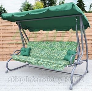 Ramiz HUŚTAWKA OGRODOWA 2w1 Leżanka 3-4 osobowa 214cm x 168 cm x 114 cm huśtawka Ramiz 12