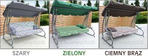 Ramiz HUŚTAWKA OGRODOWA 2w1 Leżanka 3-4 osobowa 214cm x 168 cm x 114 cm huśtawka Ramiz 15