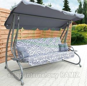 Ramiz HUŚTAWKA OGRODOWA 2w1 Leżanka 3-4 osobowa 214cm x 168 cm x 114 cm huśtawka Ramiz 8