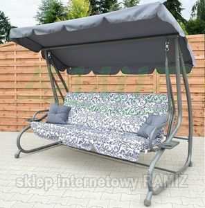 Ramiz HUŚTAWKA OGRODOWA 2w1 Leżanka 3-4 osobowa 214cm x 168 cm x 114 cm huśtawka Ramiz 9