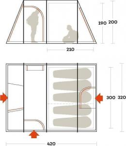 Namiot turystyczny Ferrino Namiot pięcioosobowy FERRINO Proxes 5 New 3