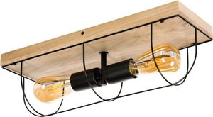 Lampa sufitowa BRITOP Lighting Industrialny plafon brązowy Britop Netuno z drewna dębowego 92043274 1