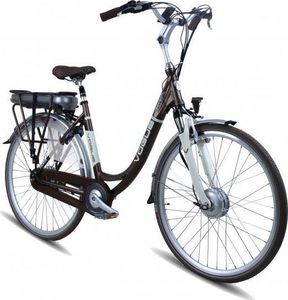 Rower elektryczny Vogue Premium 28 Cal 48 cm Damski 7SP Hamulce rolkowe Brązowy 2