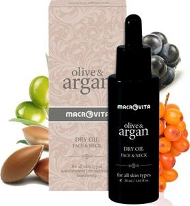 Macrovita OLIVE & ARGAN suchy olejek arganowy do twarzy i szyi 30ml 2