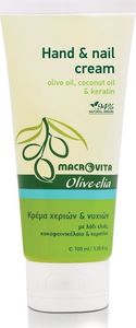 Macrovita Krem do rąk i paznokci oliwka, olej kokosowy i keratyna 100 ml 1