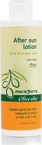Macrovita OLIVE-ELIA łagodzące mleczko do twarzy i ciała po opalaniu z bio-składnikami 200ml 1