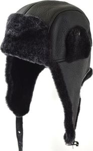 Podhale Regionals czarna Pilotka męska obszyta baranem "Zenek" 58-60 cm (XL) 2