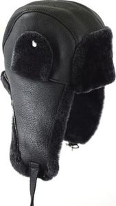 Podhale Regionals czarna Pilotka męska obszyta baranem "Zenek" 58-60 cm (XL) 7