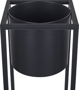 Shumee Doniczka na stojaku metalowa 15 x 15 x 50 cm czarna IDRA 3