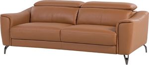 Shumee Komplet wypoczynkowy skórzany 4-osobowy brązowy NARWIK 2