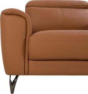 Shumee Komplet wypoczynkowy skórzany 4-osobowy brązowy NARWIK 7