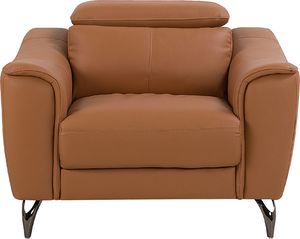 Shumee Komplet wypoczynkowy skórzany 4-osobowy brązowy NARWIK 8