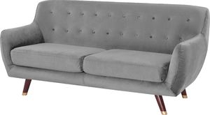 Shumee Komplet wypoczynkowy welurowy 6-osobowy szary BODO 3