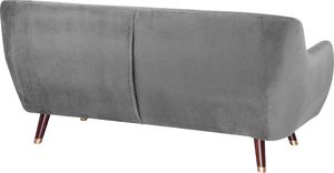 Shumee Komplet wypoczynkowy welurowy 6-osobowy szary BODO 4