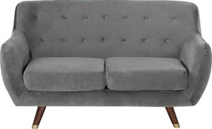 Shumee Komplet wypoczynkowy welurowy 6-osobowy szary BODO 5