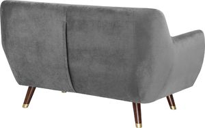 Shumee Komplet wypoczynkowy welurowy 6-osobowy szary BODO 7