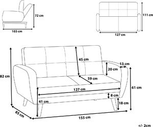Shumee Komplet wypoczynkowy 6-osobowy z pufem czarny FLORLI 9