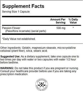 Swanson Swanson - Full-Spectrum Passion Flower, 500mg, 60 kapsułek 2