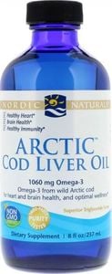 Nordic naturals Nordic Naturals - Arctic Cod Liver Oil, 1060mg, Bezsmakowy, 237 ml 1