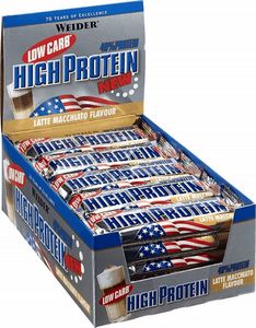 Weider Baton proteinowy Low Carb High Protein Bar 24 x 50g karmel 1