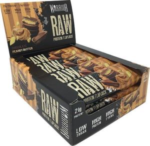 Warrior Warrior - Raw Protein Flapjack, Czekoladowe Masło Orzechowe, 12 Batonów 1