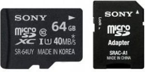 Karta Sony High Speed MicroSDXC 64 GB Class 10 UHS-I/U1  (SR64UYA) 1