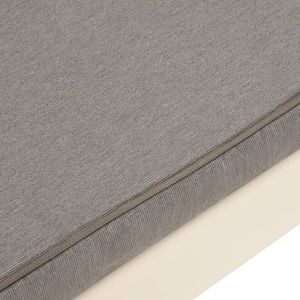 vidaXL Ławka ogrodowa z poduszką, plastikowa, biała 5