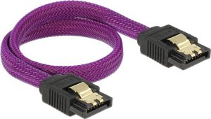 Delock SATA - SATA, 0.3m, Fioletowy (83690) 2