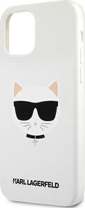 Karl Lagerfeld Karl Lagerfeld KLHCP12LSLCHWH iPhone 12 Pro Max 6,7" hardcase biały/white Silicone Choupette 6