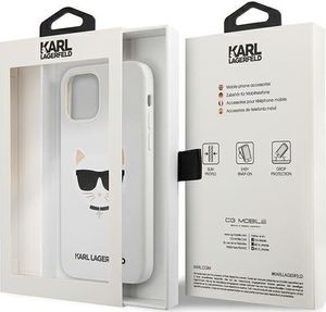 Karl Lagerfeld Karl Lagerfeld KLHCP12LSLCHWH iPhone 12 Pro Max 6,7" hardcase biały/white Silicone Choupette 8