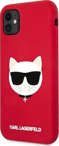 Karl Lagerfeld Karl Lagerfeld KLHCN61SLCHRE iPhone 11 6,1" hardcase czerwony/red Silicone Choupette 2