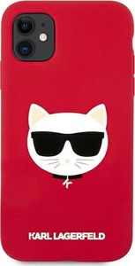 Karl Lagerfeld Karl Lagerfeld KLHCN61SLCHRE iPhone 11 6,1" hardcase czerwony/red Silicone Choupette 3