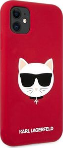 Karl Lagerfeld Karl Lagerfeld KLHCN61SLCHRE iPhone 11 6,1" hardcase czerwony/red Silicone Choupette 4