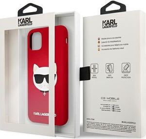 Karl Lagerfeld Karl Lagerfeld KLHCN61SLCHRE iPhone 11 6,1" hardcase czerwony/red Silicone Choupette 8