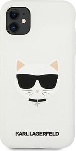 Karl Lagerfeld Karl Lagerfeld KLHCN61SLCHWH iPhone 11 6,1" hardcase biały/white Silicone Choupette 3