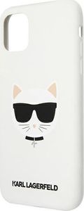 Karl Lagerfeld Karl Lagerfeld KLHCN61SLCHWH iPhone 11 6,1" hardcase biały/white Silicone Choupette 6