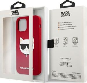 Karl Lagerfeld Karl Lagerfeld KLHCP12LSLCHRE iPhone 12 Pro Max 6,7" hardcase czerwony/red Silicone Choupette 8