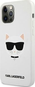 Karl Lagerfeld Karl Lagerfeld KLHCP12MSLCHWH iPhone 12/12 Pro 6,1" hardcase biały/white Silicone Choupette 2