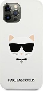 Karl Lagerfeld Karl Lagerfeld KLHCP12MSLCHWH iPhone 12/12 Pro 6,1" hardcase biały/white Silicone Choupette 3