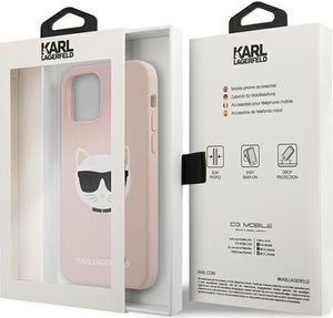 Karl Lagerfeld Karl Lagerfeld KLHCP12MSLCHLP iPhone 12/12 Pro 6,1" hardcase jasno różowy/light pink Silicone Choupette 8