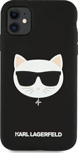 Karl Lagerfeld Karl Lagerfeld KLHCN61SLCHBK iPhone 11 6,1" hardcase czarny/black Silicone Choupette 3
