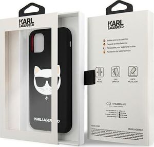 Karl Lagerfeld Karl Lagerfeld KLHCN61SLCHBK iPhone 11 6,1" hardcase czarny/black Silicone Choupette 8