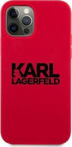Karl Lagerfeld Karl Lagerfeld KLHCP12LSLKLRE iPhone 12 Pro Max 6,7" Silicone Stack Logo czerwony/red 3